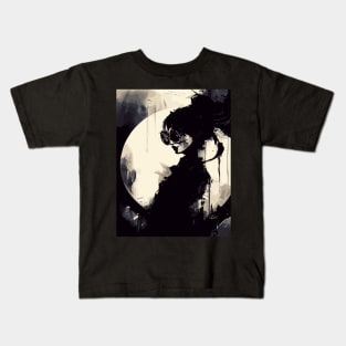 Goth woman in sunglasses portrait Kids T-Shirt